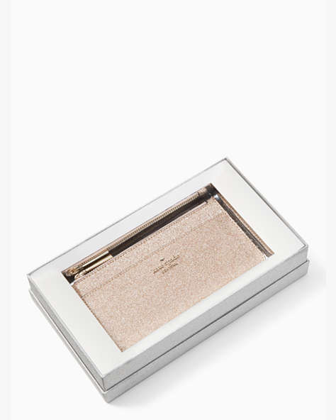 Tinsel Boxed Large Slim Card Holder, Rose Gold, ProductTile