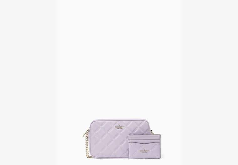 Tinsel Smooth Quilted Boxed Crossbody Set, Lilac Frost, Product