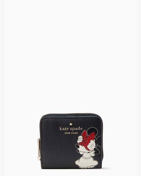 Disney X Kate Spade New York Minnie Mouse Zip Around Wallet, Black Multi, ProductTile