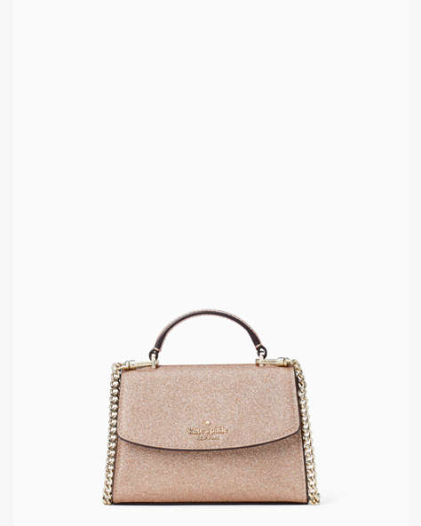 Darcy Glitter Micro Satchel, Rose Gold, ProductTile