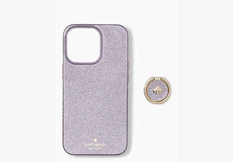 Glitter Stability Ring Resin Iphone 13 Pro Case, Lilac Frost, Product image number 0