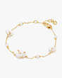 Kate Spade,Precious Pansy Scatter Bracelet,White Multi/Gold