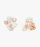Precious Pansy Cluster Studs, White Multi, ProductTile