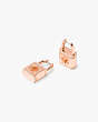Lock And Spade Pavé Huggies, Rose Gold, Product