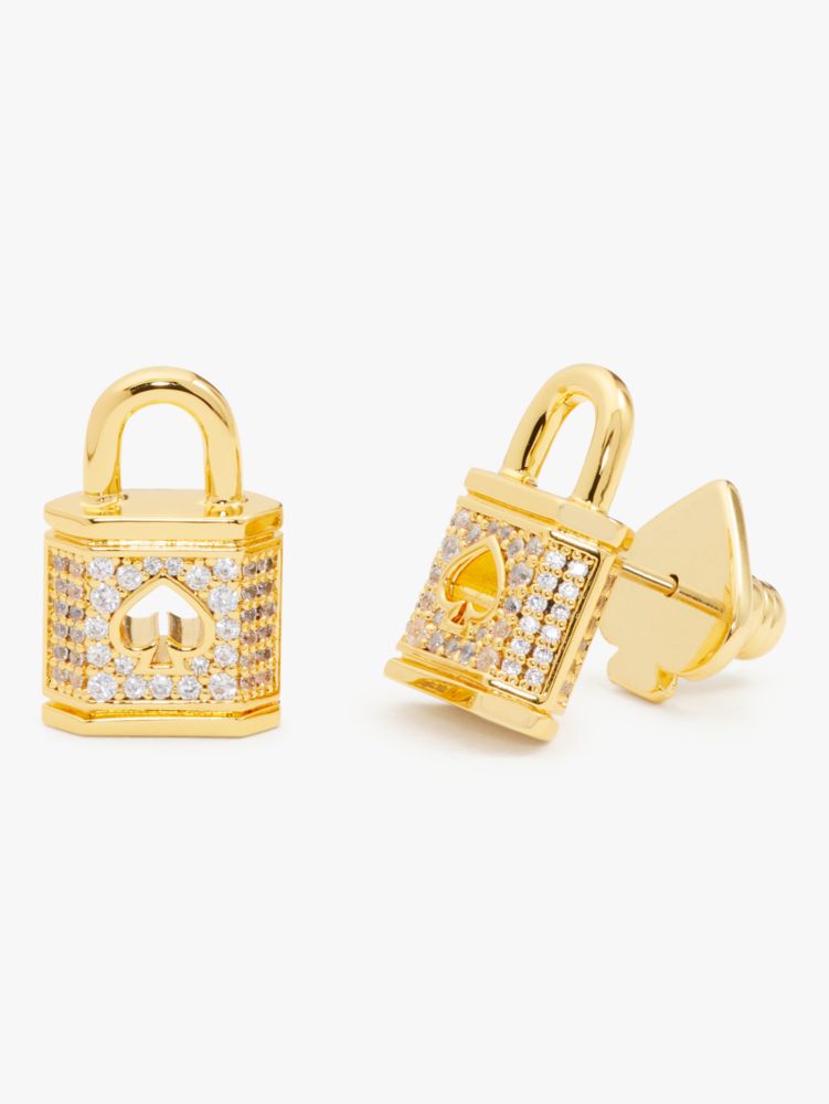 Kate Spade Lock And Spade Pave Studs