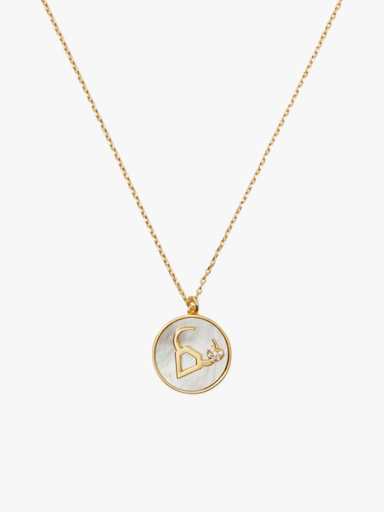 Zodiac In The Stars Mother Of Pearl Pendant | Kate Spade New York