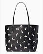 Whiskers Large Reversible Cat Tote Bag, Black, Product