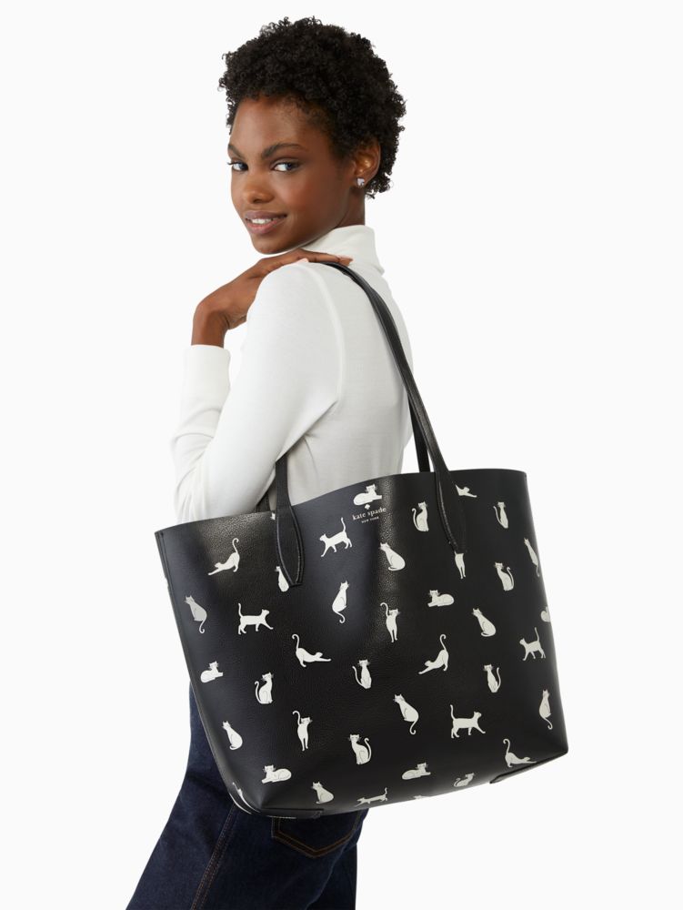 Whiskers Large Reversible Cat Tote Bag | Kate Spade Surprise