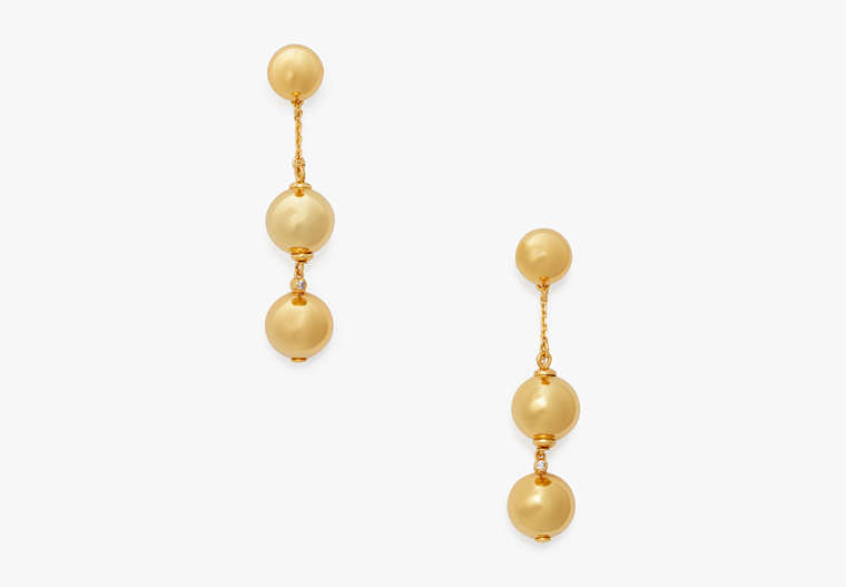 Have A Ball Front-to-back Linear Earrings, Gold, Product