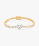 My Love Heart Tennis Bracelet, Clear/Gold, ProductTile