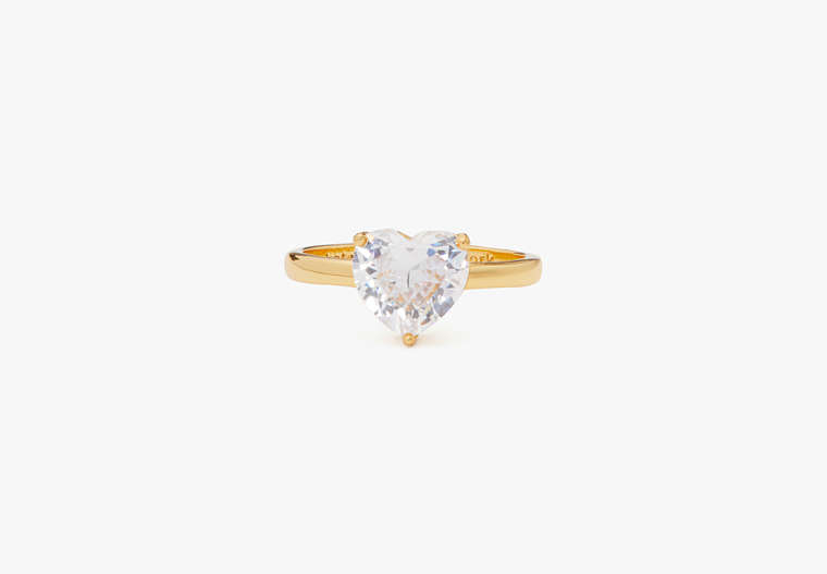 My Love Heart Ring, Clear/Gold, Product