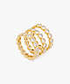 On The Dot Stacking Ring Set, Clear/Gold, ProductTile