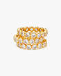 On The Dot Stacking Ring Set, Clear/Gold, Product