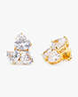 My Love Cluster Studs, Clear/Gold, Product