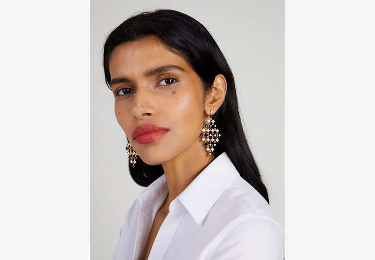 Light Up The Room Statement Earrings, Neutral Multi, Product