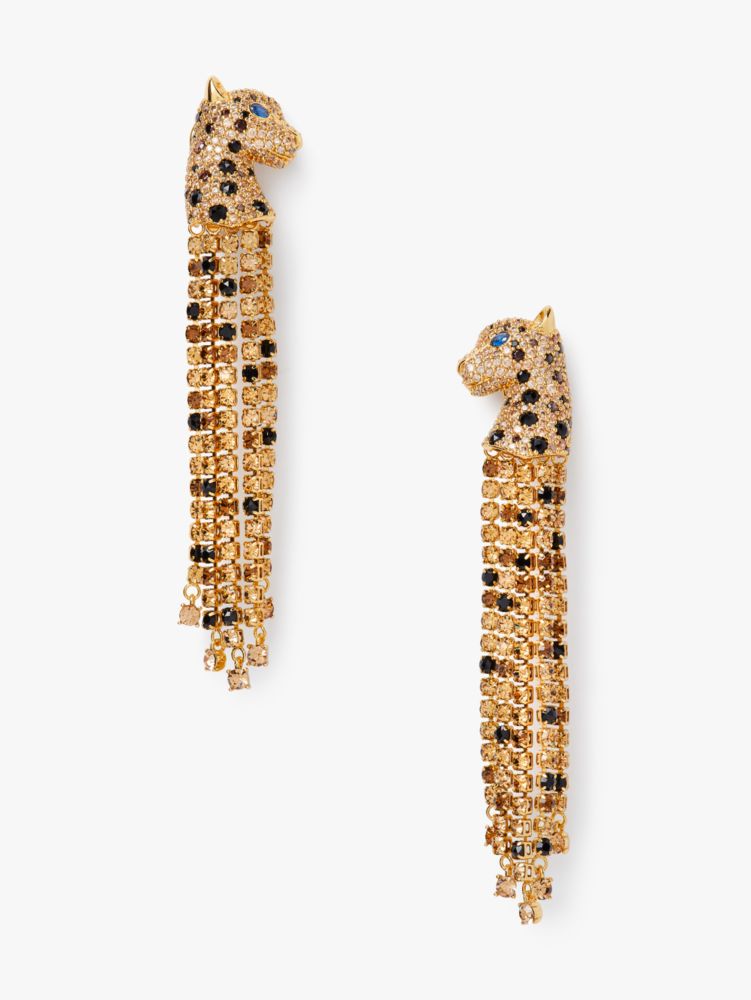 Fierce Leopard Linear Earrings | Kate Spade New York