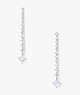 Magic Moment Linear Earrings, Clear/Silver, ProductTile