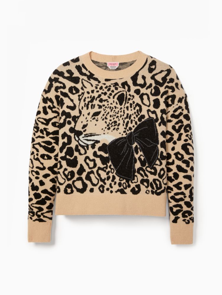 Leopard Bow Sweater | Kate Spade New York