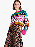 spade flower intarsia sweater, , s7productThumbnail