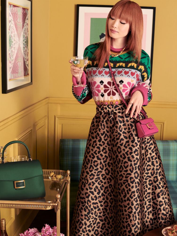 Leopard Jacquard Midi Skirt | Kate Spade New York