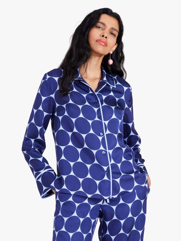 Kate Spade Deborah Dot Silk Twill Shirt