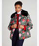 Rose Garden Puffer Jacket, Black Multi, ProductTile