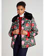 Rose Garden Puffer Jacket, Black Multi, Product