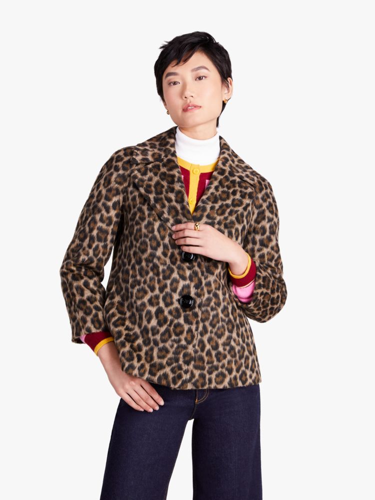 Brushed Leopard Jacket | Kate Spade New York