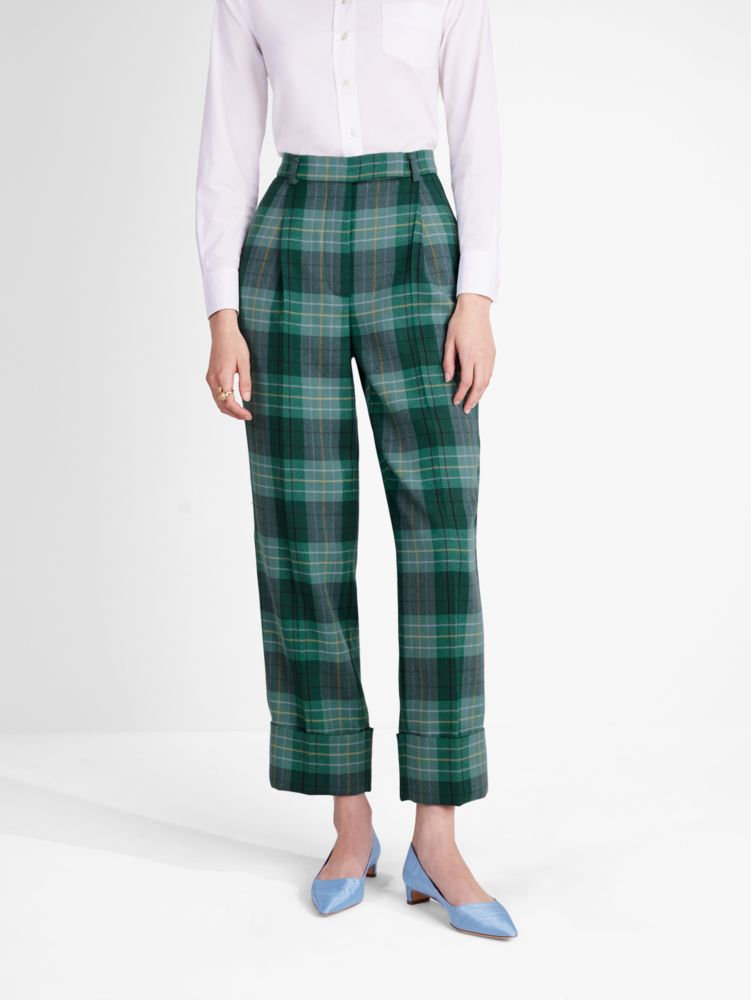 Kate Spade Greenhouse Plaid Wool Pant