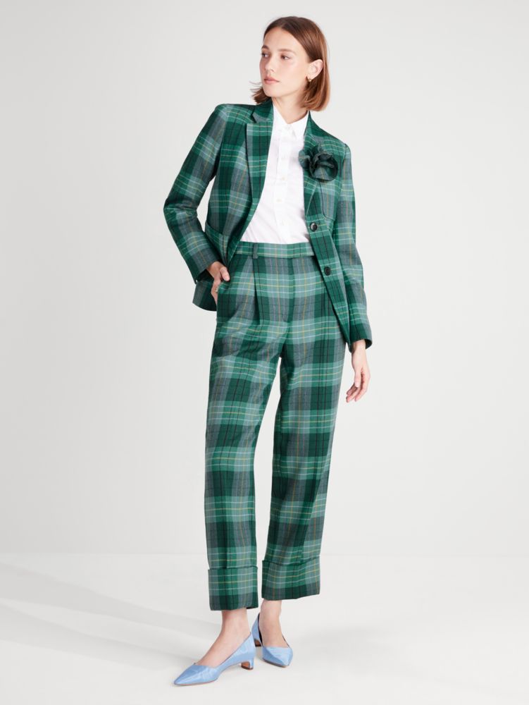 Greenhouse Plaid Wool Pants | Kate Spade New York