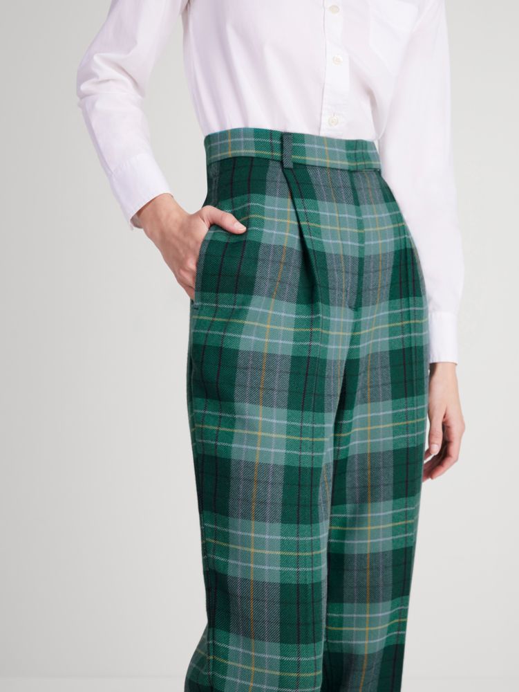 Greenhouse Plaid Wool Pants | Kate Spade New York