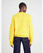 Tipped V-neck Sweater, Saffron Yellow, Product