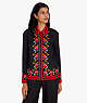 Rose Border Silk-blend Shirt, Black, ProductTile
