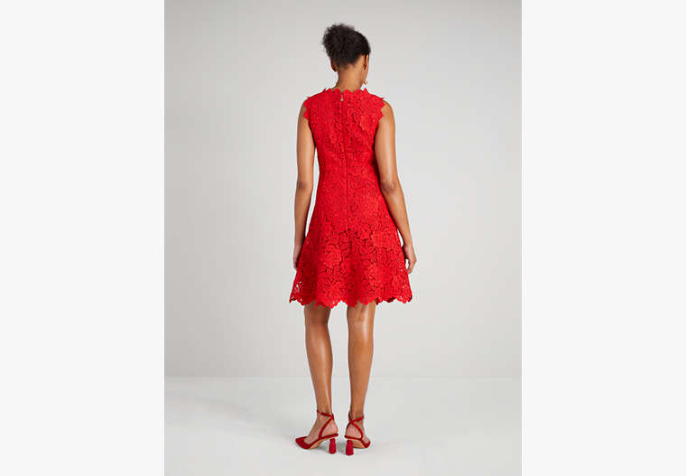 Floral Lace Dress, Engine Red, Product