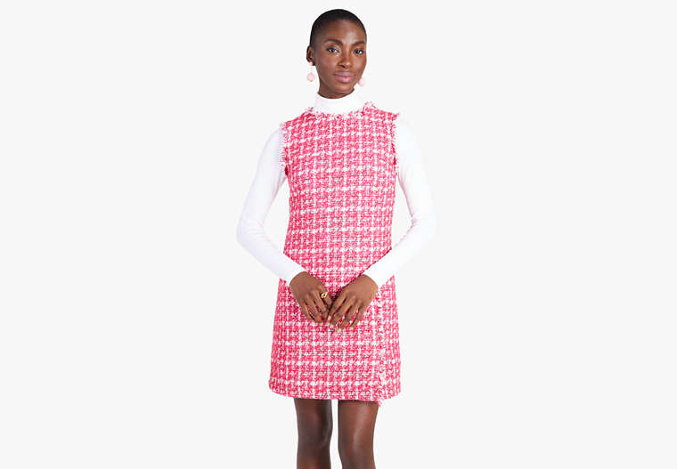 プラッド ツイード ドレス, Pink Multi, Product
