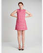 Plaid Tweed Dress, Pink Multi, Product
