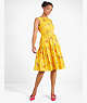 Bouquet Toss Smocked-waist Dress, Saffron Yellow, ProductTile
