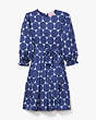 Joy Dot Silk-blend Twill Dress, Citrine Blue, Product