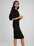 pleated sleeve ponte dress, , s7productThumbnail