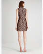 Leopard Jacquard Knott Dress, Roasted Cashew, Product
