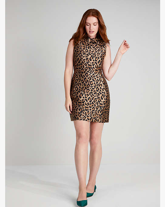 Leopard Jacquard Knott Dress | Kate Spade New York