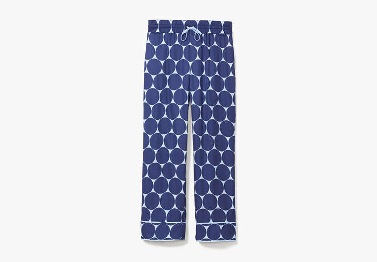Joy Dot Silk Twill Pants, Citrine Blue, Product
