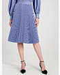 Pastry Stripe Pleated Skirt, Citrine Blue, Product