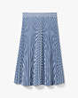 Pastry Stripe Pleated Skirt, Citrine Blue, Product