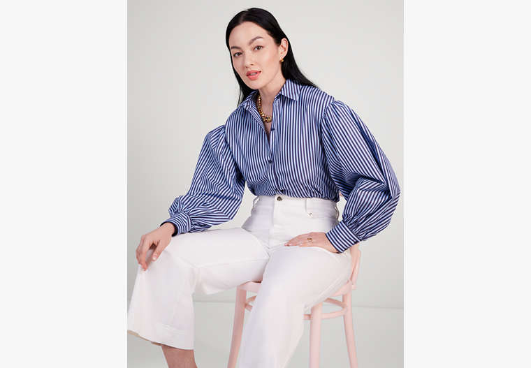 Pastry Stripe Carrie Shirt, Citrine Blue, Product