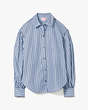 Pastry Stripe Carrie Shirt, Citrine Blue, Product