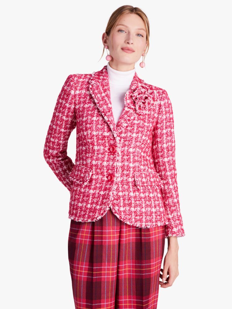 Plaid Tweed Blazer Kate Spade New York