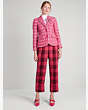 Plaid Tweed Blazer, Pink Multi, Product