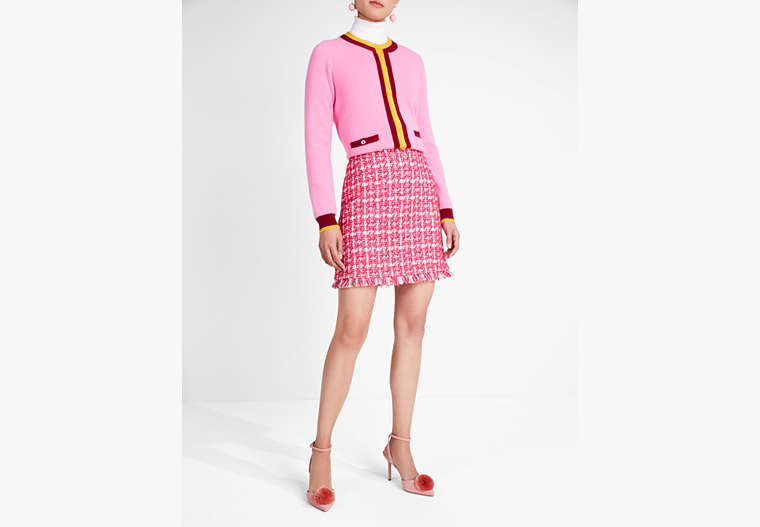 プラッド ツイード スカート, Pink Multi, Product image number 0