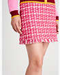 Plaid Tweed Skirt, Pink Multi, Product